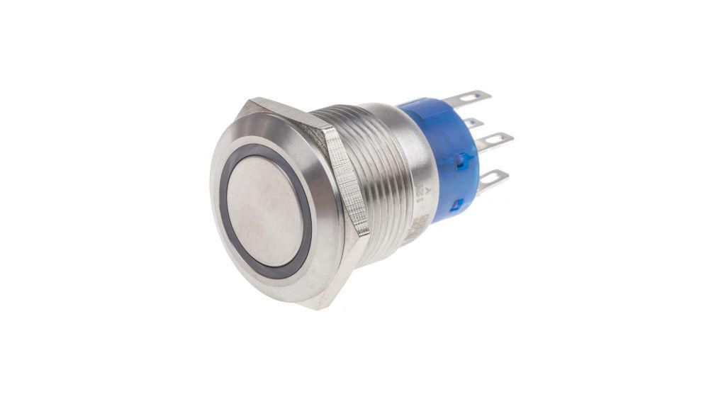 Verlichte drukknop Vergrendelfunctie 2CO 250 VAC Led Geel